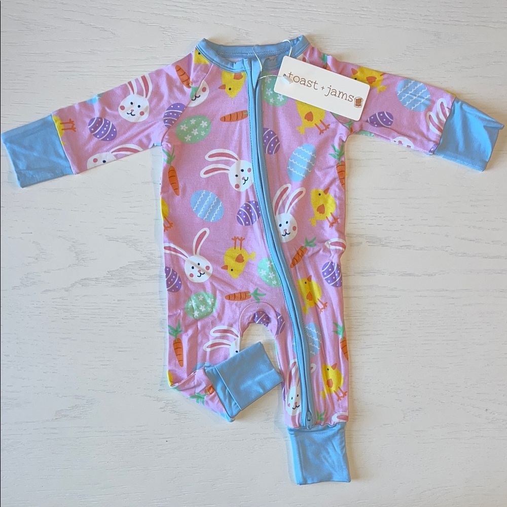 Toast + Jams Easter Convertible Romper Newborn 0-3 3-6 6-12 12-18 18-24 months